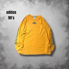 90s USA製 adidasヴィンテージ長袖Tシャツ サーフ y2k イエロー