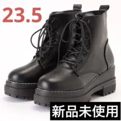 【新品未使用】厚底 レースアップ ショートブーツのサムネイル