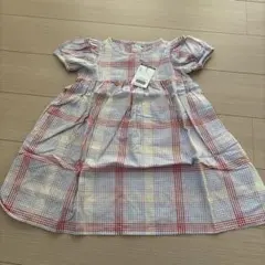 チェック柄 半袖ワンピース 110cm ブリーズ　新品