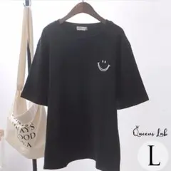 Tシャツ ティーシャツ レディース 黒 メンズ おしゃれ かわいい 無地 Lのサムネイル