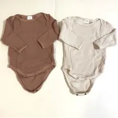 monbebe ワッフルロンパース M 2枚セット 80cm