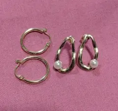 ピアスセット スリーコインズ