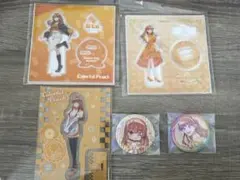 えとさん缶バッジ アクリルスタンド セット からぴち カラフルピーチ