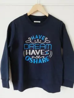 simplicité ネイビー プリントトレーナー