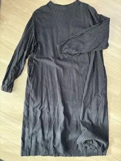 studioCLIP ストライプ柄 長袖ワンピース Lサイズ