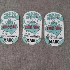 kingunu MARO コラボ ステッカー　白　3枚