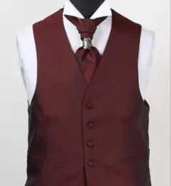 結婚式 フォーマルベスト・ネクタイ・ポケットチーフ3点セット