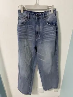 GRL cu321 ハイウエストストレートデニムパンツ ブルー Mサイズ