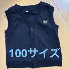 美品❗️前開き黒色ベスト　100サイズ