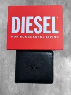 ✨【早い者勝ち❗️】✨ディーゼル　二つ折り財布　ブラック 24AW