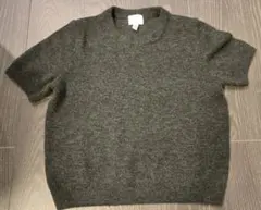(美品❗)H&M　 ダークグレー 半袖ニット M