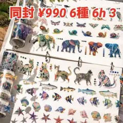 6h-13 ／コラージュ素材 マスキングテープ 海外マステ まとめ売り