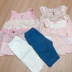 トップス　レギンス　チュニック パンプルムース　UNIQLO 80 5点セット