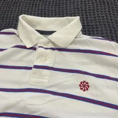 風車ナイキ ポロシャツ XXL ホワイト ボーダー 白 NIKE