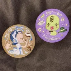 おジャ魔女どれみ　刺繍缶バッジ　2つセット