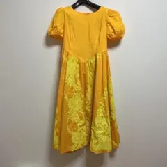 ハワイアンドレス　黄色　花柄