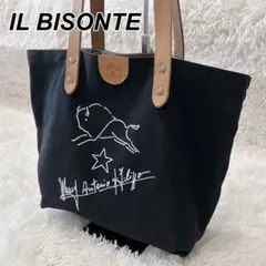 美品✨IL BISONTE イルビゾンテ キャンバス レザー トートバッグのサムネイル