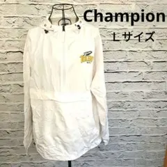 Champion TOLEDO ロゴ フード アウター ウインドブレーカー白 Ｌ