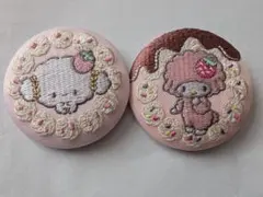 サンリオキャラクターズ 刺繍缶バッジ 2個セット