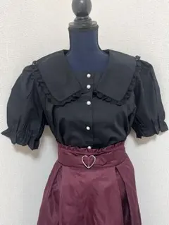 フリル襟ブラウス 大きいサイズ 4L