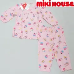 【新品タグ付き】ミキハウス 長袖パジャマ 80cm 女の子