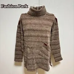 ●Fashion Park タートルネックニットセーター　パッチポケット