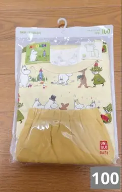 【新品未使用】UNIQLO ムーミン パジャマ 100　半袖のサムネイル