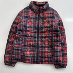ユニクロ　ダウンジャケット　チェック柄　中綿コート 140