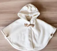 Hot Biscuitsポンチョ F アイボリー　ミキハウス　ファミリア