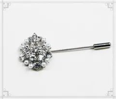 ラペルピン　ブローチ　コサージュ　アクセサリー　ケース付　襟元 帽子　男女兼用