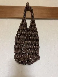 木製 網目模様 かごバッグ 中型のサムネイル