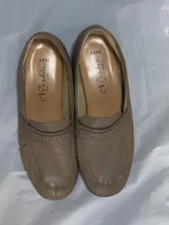 ブラウン ローファー 約3cmヒール