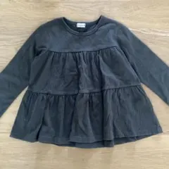 branshes 長袖カットソー　130 女の子　ダークグリーン