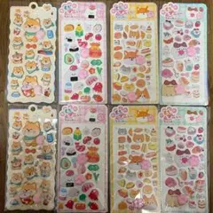 【8枚セット】芝犬 おしり 肉球 おにぎり ねこ アニマル 犬 シール まとめ