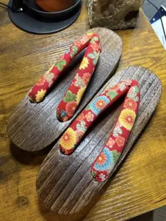 花柄下駄