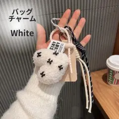 バックチャーム じゃらじゃら ハート モコモコ リボン カバン キーホルダー