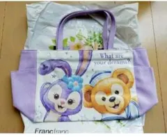 ステラルー ダッフィー トートバッグ パープル 紫 ディズニーシー TDS