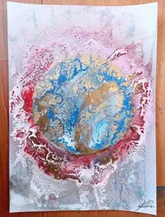 ken1作絵画 一点物A4サイズ「天王星」 - メルカリ