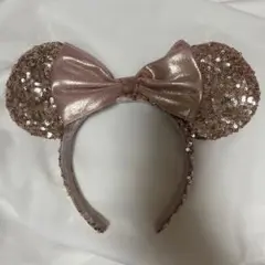 ディズニー スパンコールカチューシャ ピンクゴールド