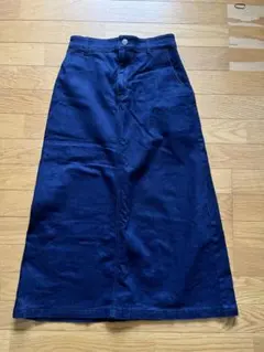 デニムロングスカート 裏起毛