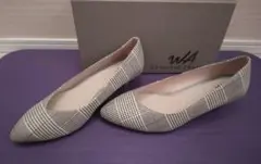 WA ORIENTAL Traffic チェック柄 Vカットパンプス 22cm