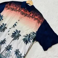 【USED】 ピエールカルダン レーヨン　総柄アロハシャツ　L（XXL程度）のサムネイル