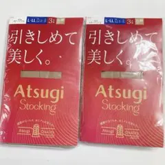 Atsugi ストッキング 3足組×2 L-LL (218