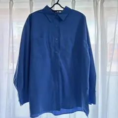【ほぼ新品】LOWRYS FARM 青 長袖シャツ