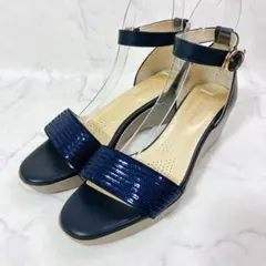 HILLS AVENUE 紺 スパンコール サンダルのサムネイル
