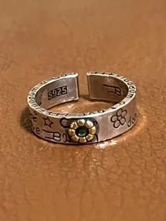 シルバー925メキシカンジュエリーヴィンテージリング花デザインリング