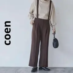 coen メランジツイルサロペット オールインワン L