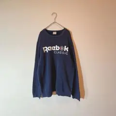 Reebok CLASSIC　ビッグロゴ　スウェット　XO ネイビー　ゆるだぼ