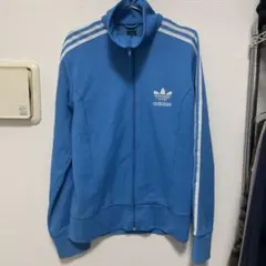 adidas アディダス トラックジャケット ジャージ ブルー Oサイズ