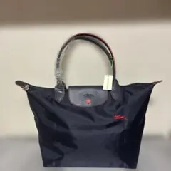 【新品未使用】ロンシャン　プリアージュ トートバッグＬ　ネイビー　馬刺繍2wayのサムネイル
